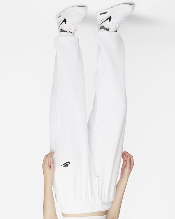 Nike Sportswear Club Fleece Kadın Pantolon White/Black | SEIUH3540