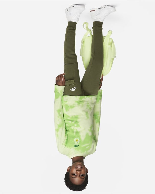 Nike Sportswear Erkek Çocuk Sweatshirt Green/Orange | CPQYJ1859