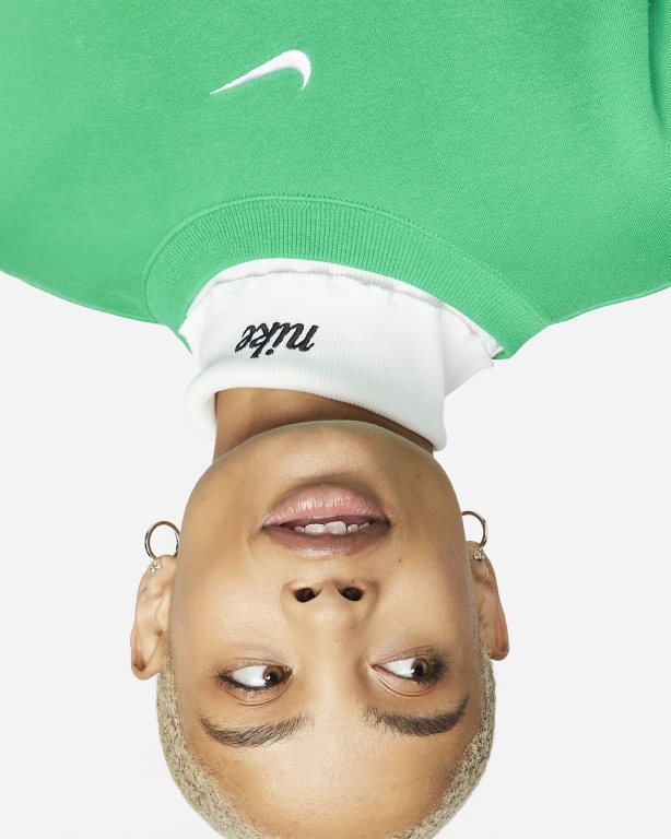 Nike Sportswear Phoenix Fleece Kadın Sweatshirt Green/White | LMATO5361