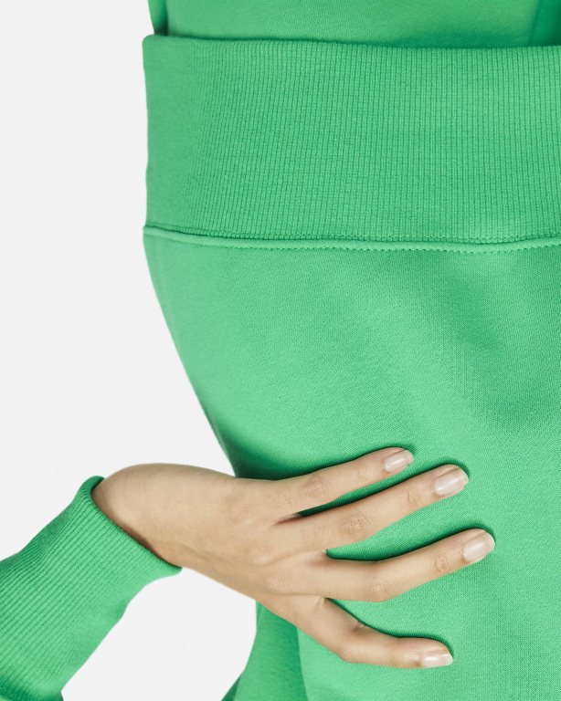Nike Sportswear Phoenix Fleece Kadın Sweatshirt Green/White | LMATO5361
