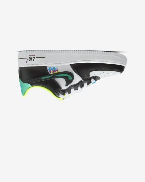 Nike Air Force 1 LV8 Kiz Çocuk Koşu Ayakkabısı White/Blue/Black | GTKUJ5683