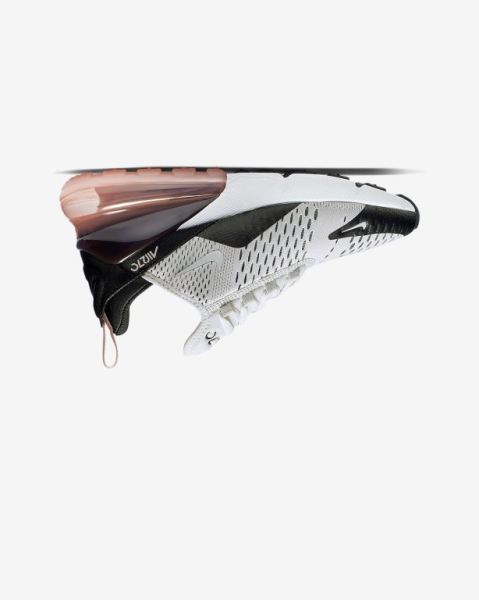Nike Air Max 270 Kiz Çocuk Koşu Ayakkabısı Platinum/Black/Coral/White | QRJLZ2341