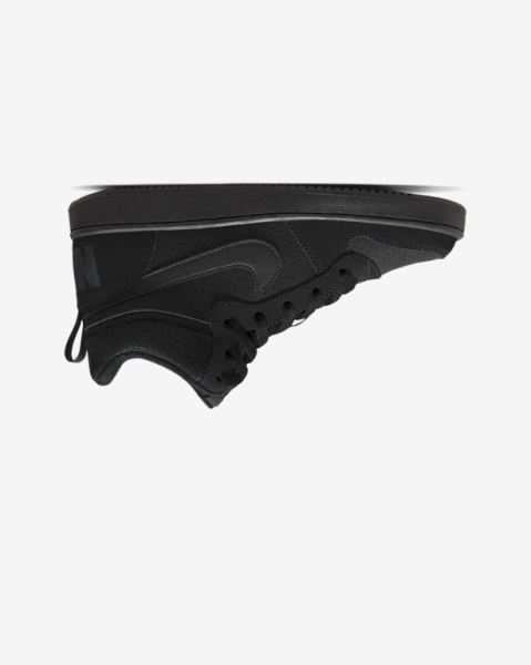 Nike Court Borough Mid Cut Kiz Çocuk Koşu Ayakkabısı Black/Black/Black | RPEQJ6392