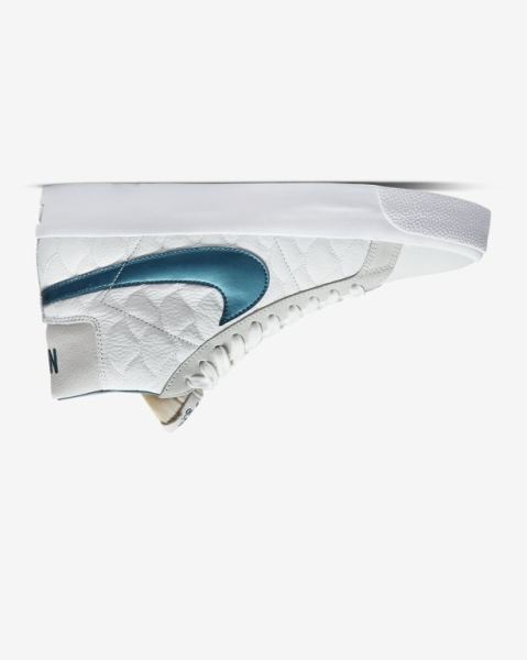 Nike SB Zoom Blazer Mid Cut EK Kadın Kaykay Ayakkabısı White/White | KSDJE8074