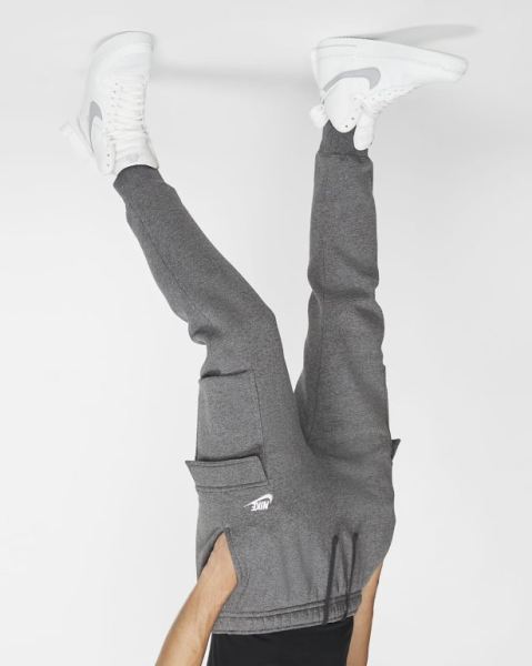 Nike Sportswear Club Fleece Erkek Pantolon Grey/Dark Grey/White | CFZKJ2493