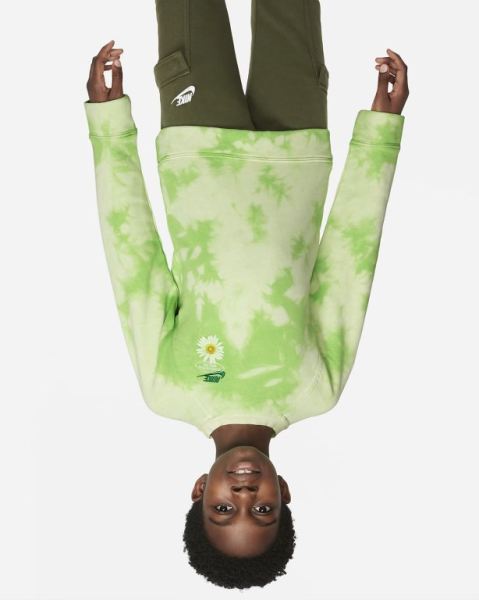 Nike Sportswear Erkek Çocuk Sweatshirt Green/Orange | CPQYJ1859